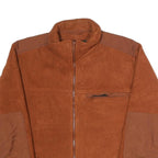 CABELA'S Mens Brown Zip Jacket L Polyester Fleece Casual Outdoor Warm