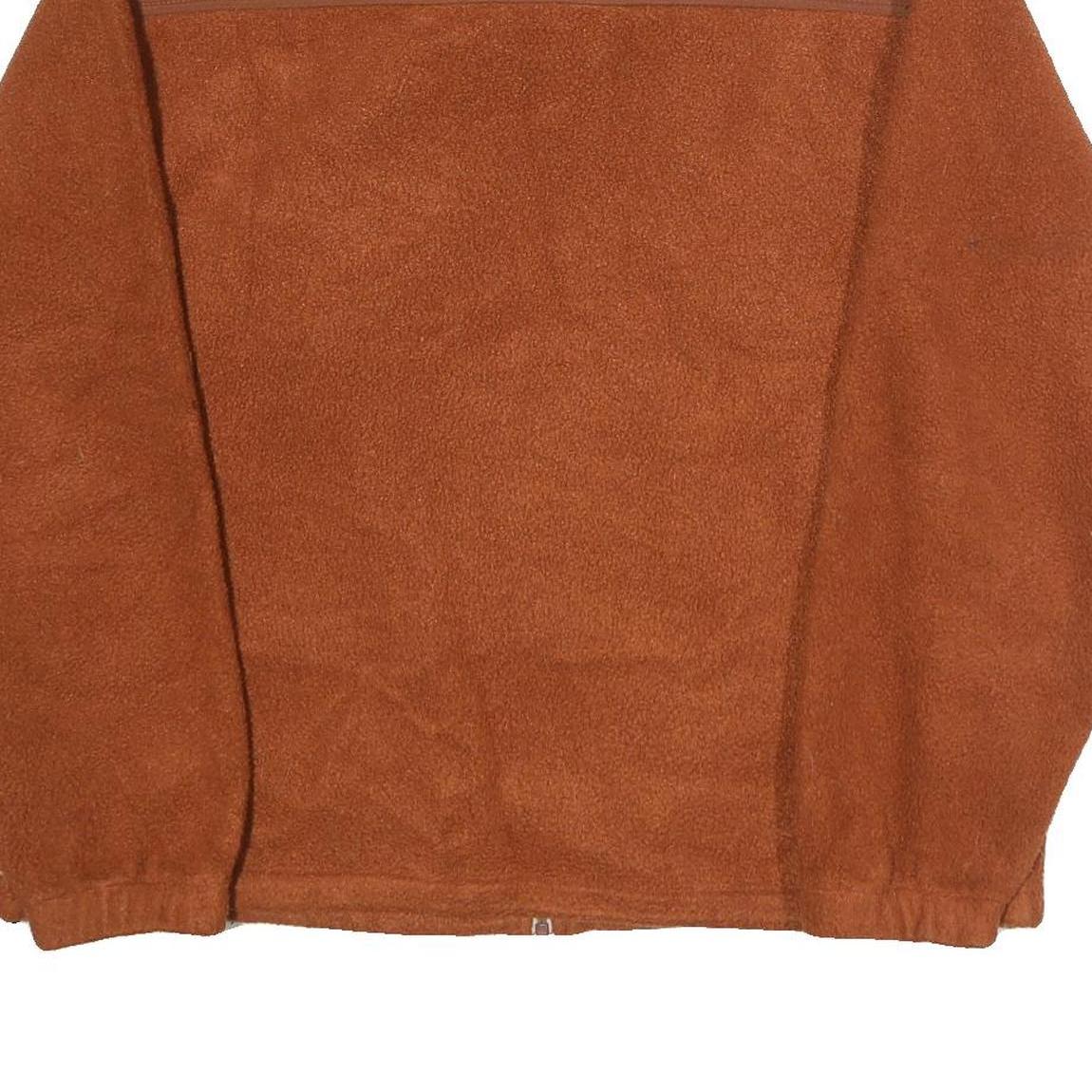 CABELA'S Mens Brown Zip Jacket L Polyester Fleece Casual Outdoor Warm