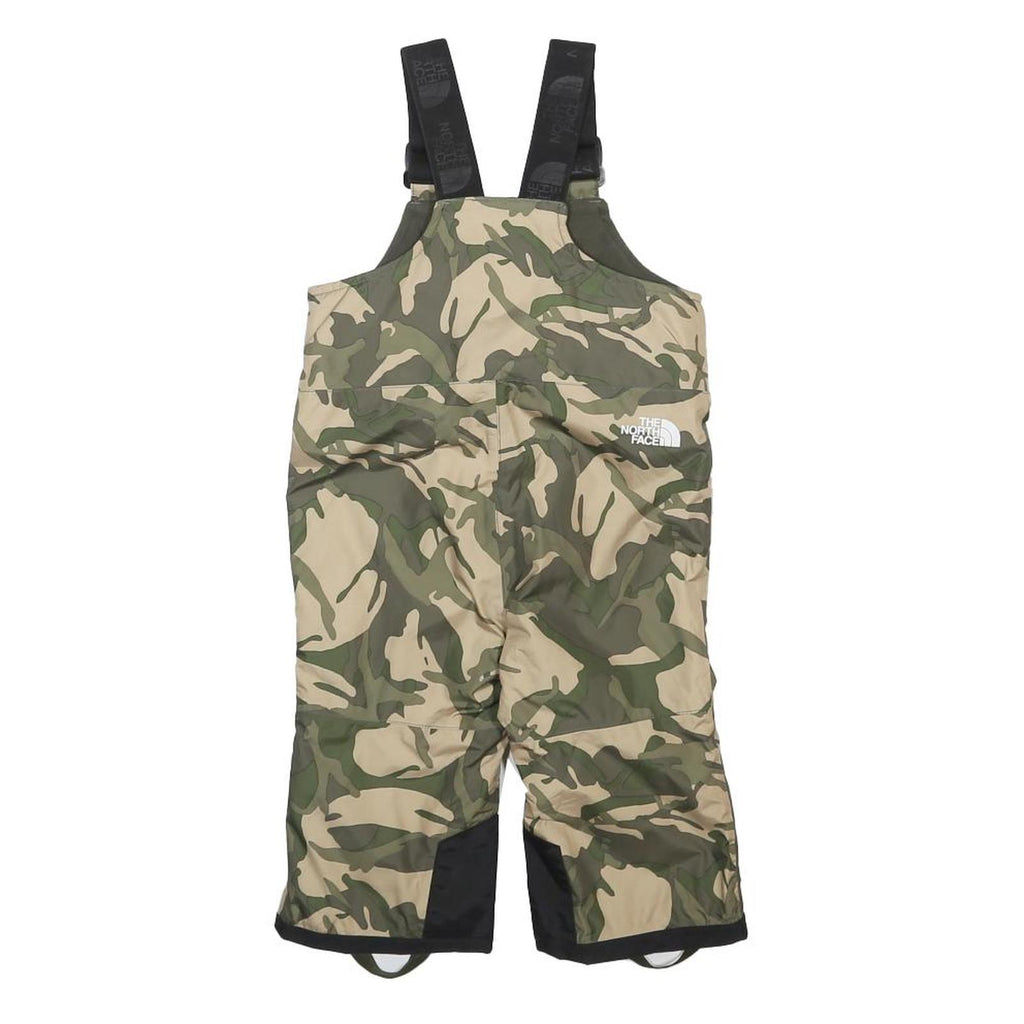 THE NORTH FACE Boys Green & Beige Camouflage Dungarees Regular Polyester 3Y W28