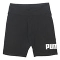 PUMA Womens Shorts Black Casual S W26 Sports Logo Cotton Blend
