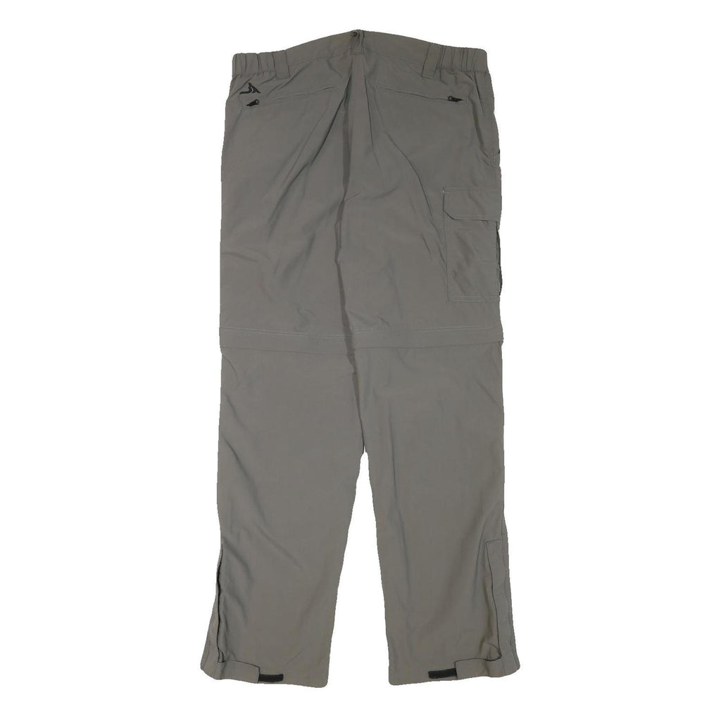 TOM BERGSTEIN Mens Polyester Blend Grey Regular Fit Straight Leg Trousers W34