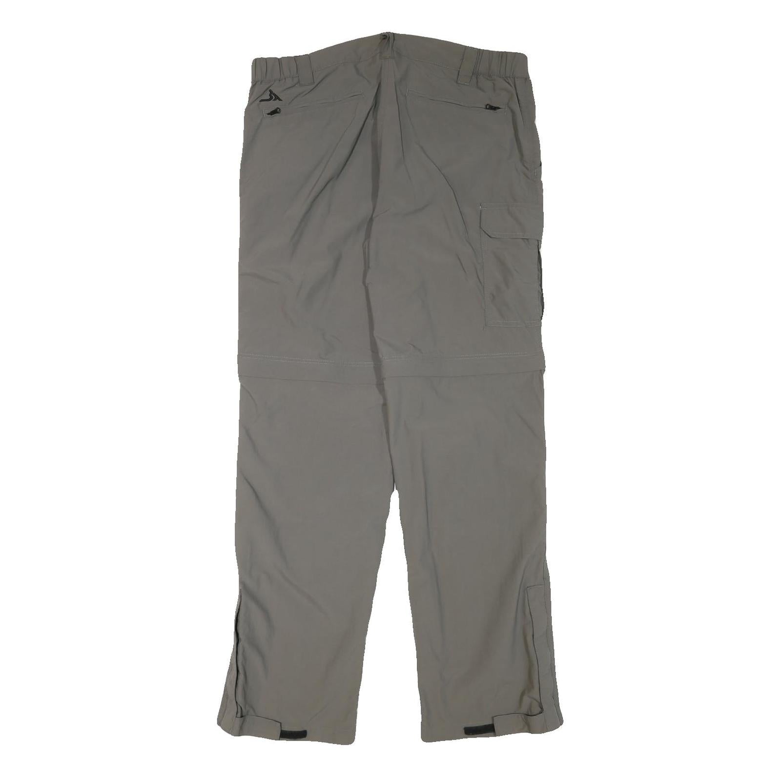 TOM BERGSTEIN Mens Polyester Blend Grey Regular Fit Straight Leg Trousers W34