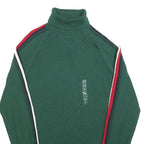 TOMMY HILFIGER Mens Green Patterned Jumper Roll Neck Chunky Knit Size S H T