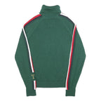 TOMMY HILFIGER Mens Green Patterned Jumper Roll Neck Chunky Knit Size S H T