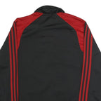 ADIDAS Mens Black & Red Track Jacket M Polyester Blend Zip Casual Sportswear