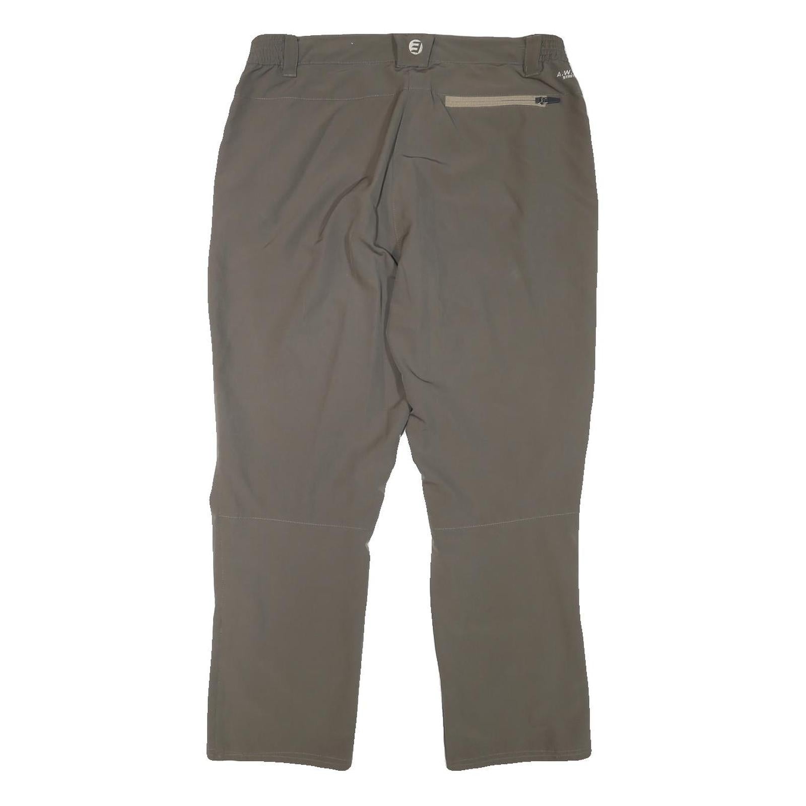 ICEPEAK Womens Relaxed Brown Polyester Blend Zip Trousers W32 L26 Outdoor