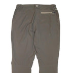 ICEPEAK Womens Relaxed Brown Polyester Blend Zip Trousers W32 L26 Outdoor