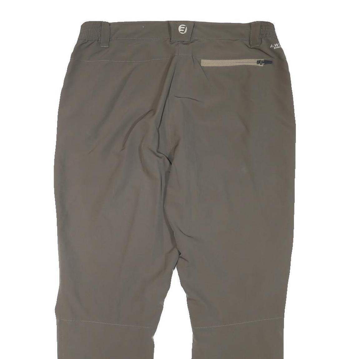 ICEPEAK Womens Relaxed Brown Polyester Blend Zip Trousers W32 L26 Outdoor