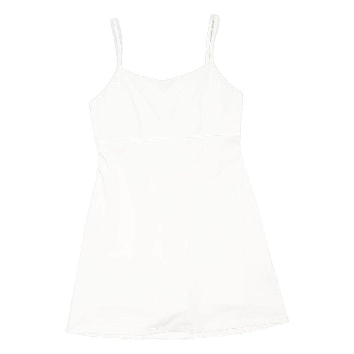 NEW LOOK Girls White Mini Dress Sleeveless Spaghetti Strap Square Neck Polyester