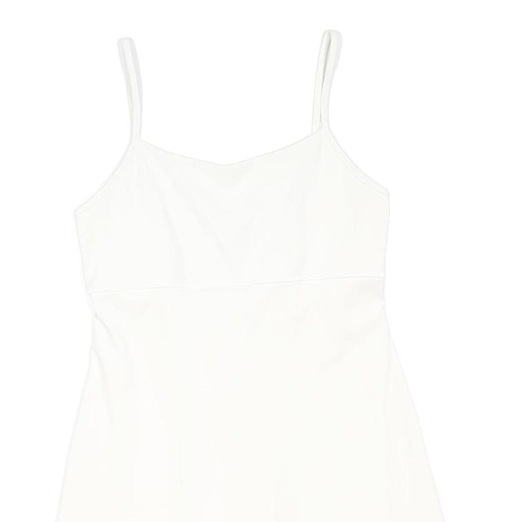 NEW LOOK Girls White Mini Dress Sleeveless Spaghetti Strap Square Neck Polyester