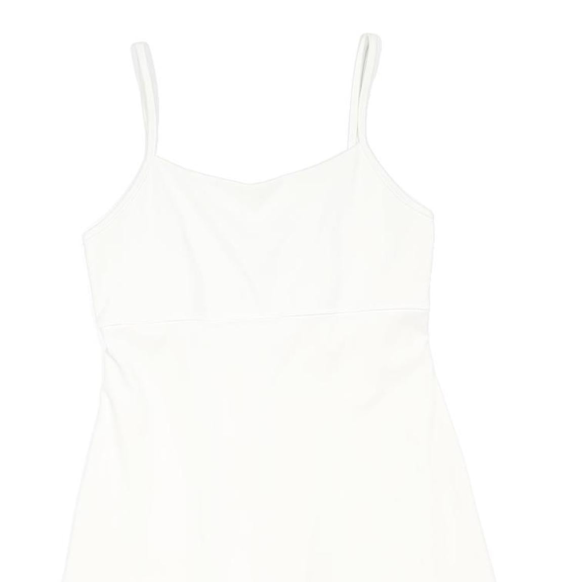 NEW LOOK Girls White Mini Dress Sleeveless Spaghetti Strap Square Neck Polyester