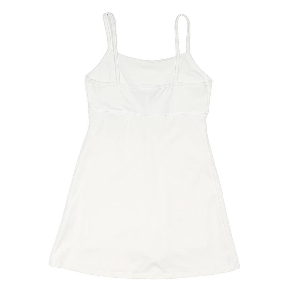 NEW LOOK Girls White Mini Dress Sleeveless Spaghetti Strap Square Neck Polyester