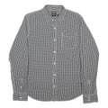 HILFIGER DENIM Mens Black & White Check Shirt L Cotton Long Sleeve Casual