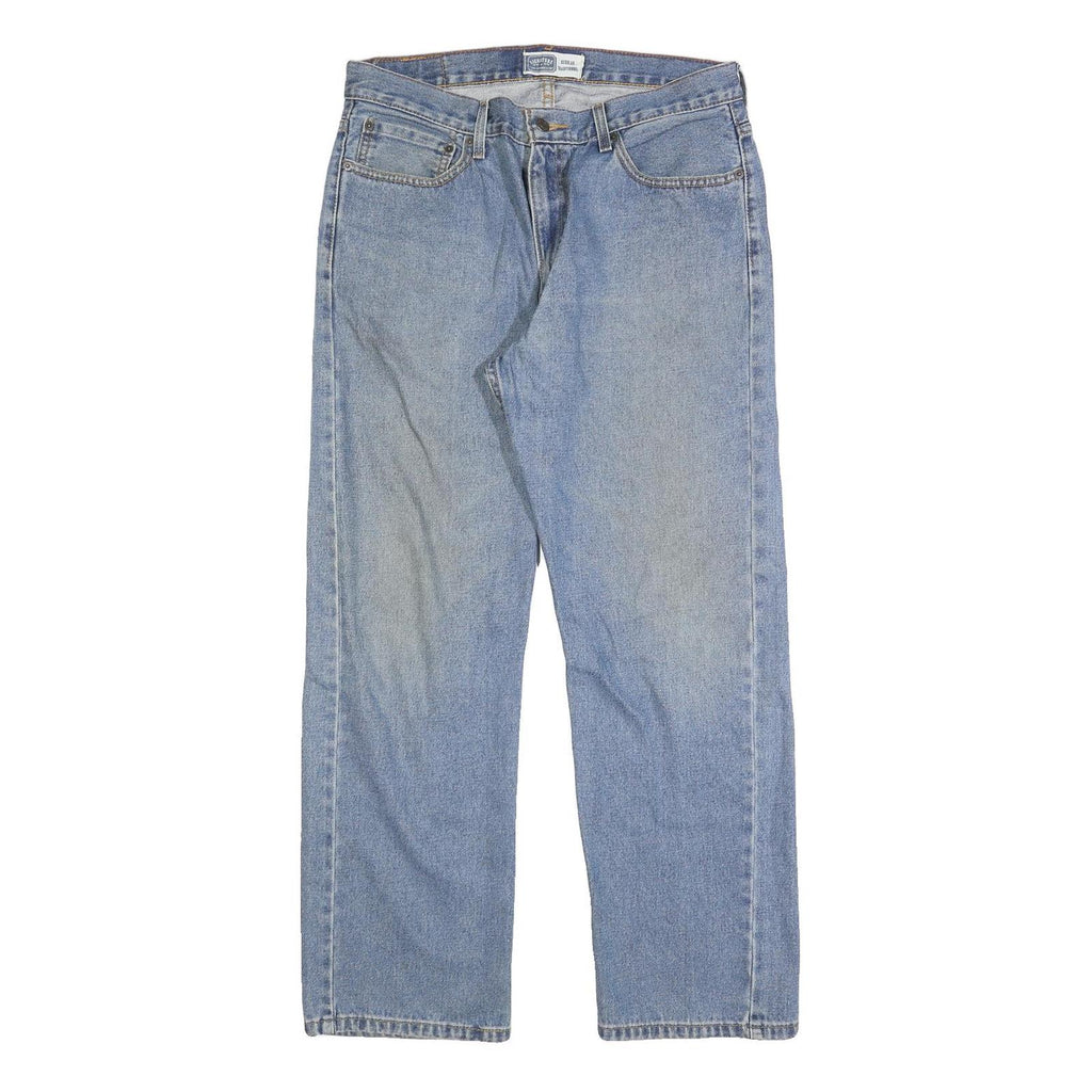 LEVI'S Mens Regular Blue Denim Light Wash Jeans W34 L30 Classic Zip Pockets