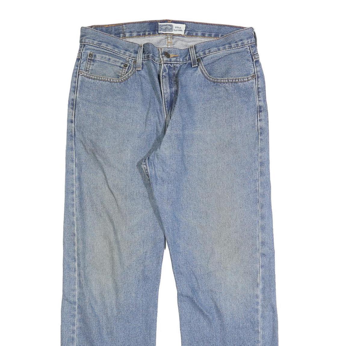 LEVI'S Mens Regular Blue Denim Light Wash Jeans W34 L30 Classic Zip Pockets