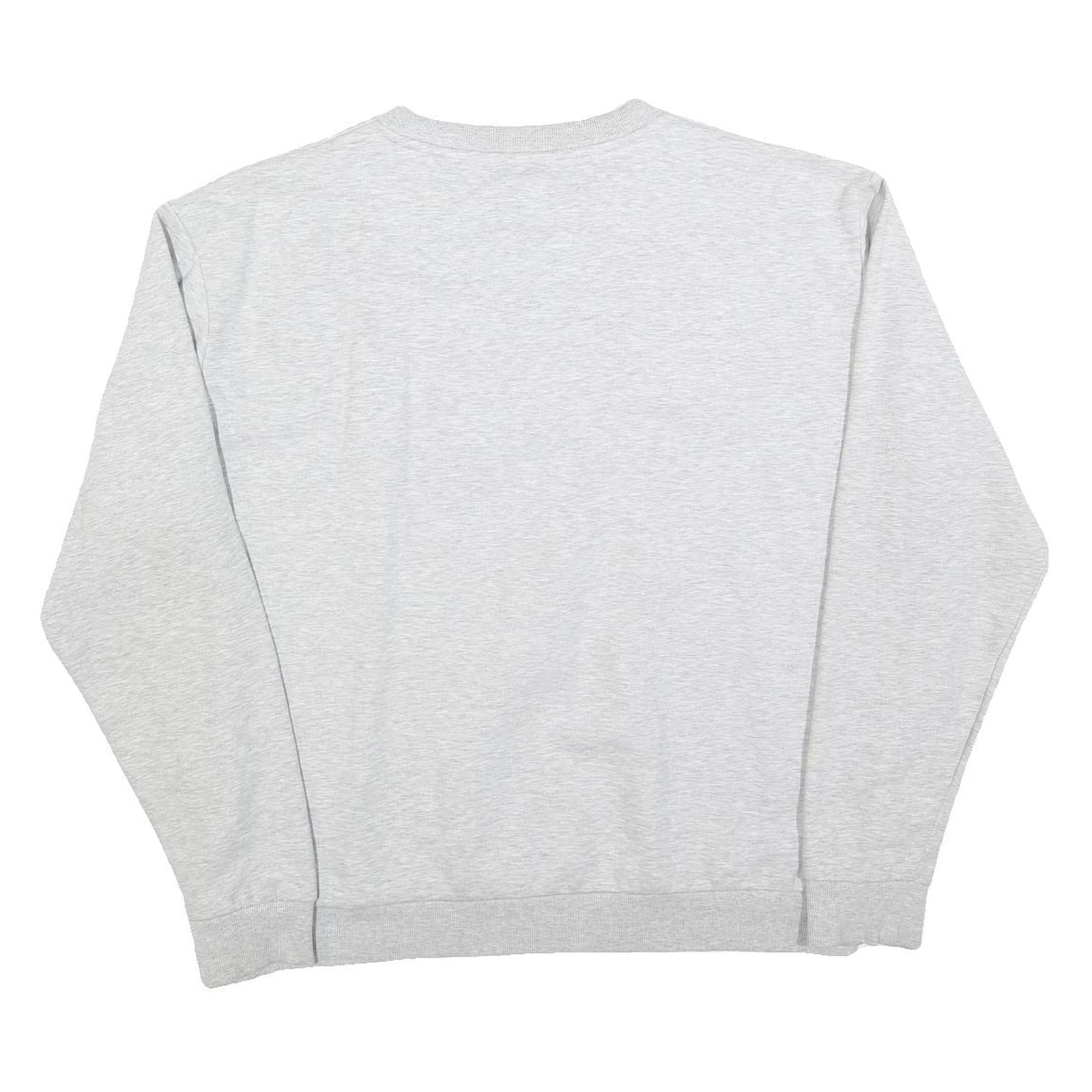 KARL KANI Womens Grey Sweatshirt Crew Neck M Printed Logo Pullover Cotton Blend