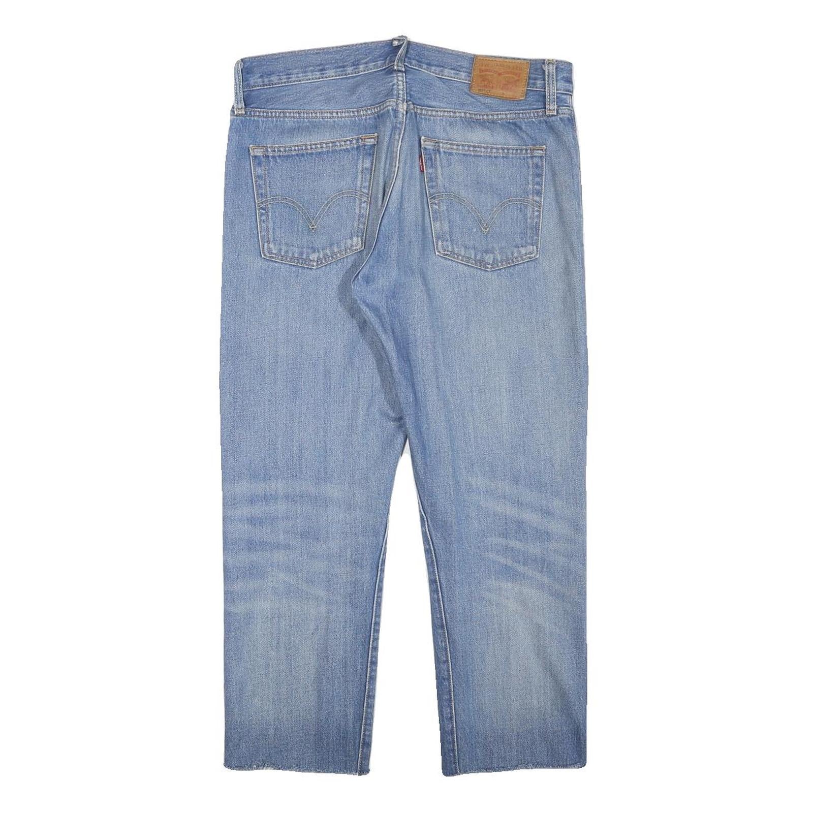 LEVI'S Mens Jeans Blue Regular Straight Denim Light W34 L22 Classic Zip