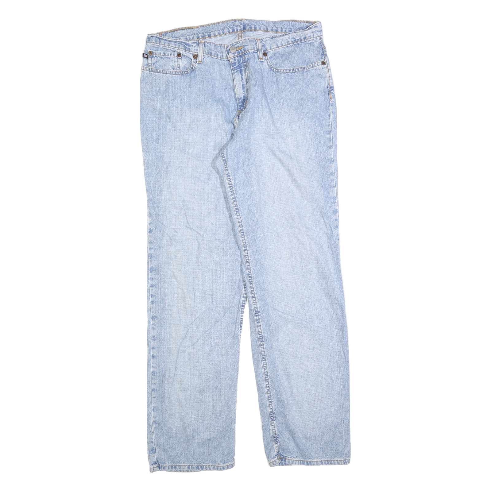 RALPH LAUREN POLO JEANS COMPANY Womens Regular Blue Denim Light W32 L31 Zip