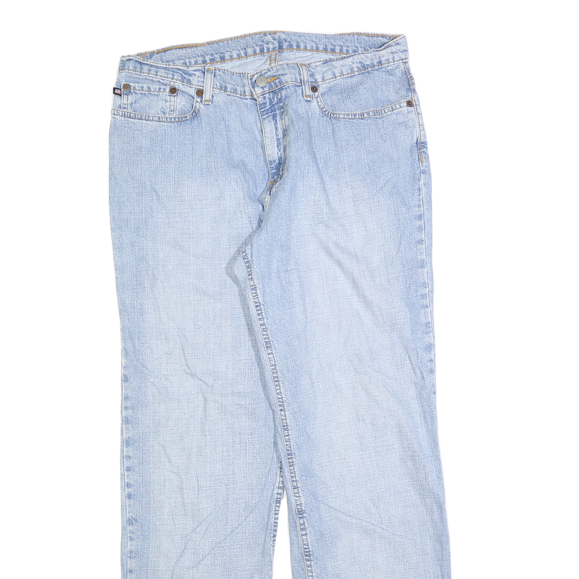 RALPH LAUREN POLO JEANS COMPANY Womens Regular Blue Denim Light W32 L31 Zip