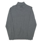 TOMMY HILFIGER Mens Grey Plain Pullover Roll Neck Basic Knit M Cotton Blend