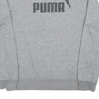 PUMA Mens Grey Crew Neck S Cotton Blend Sweatshirt Logo Print Casual
