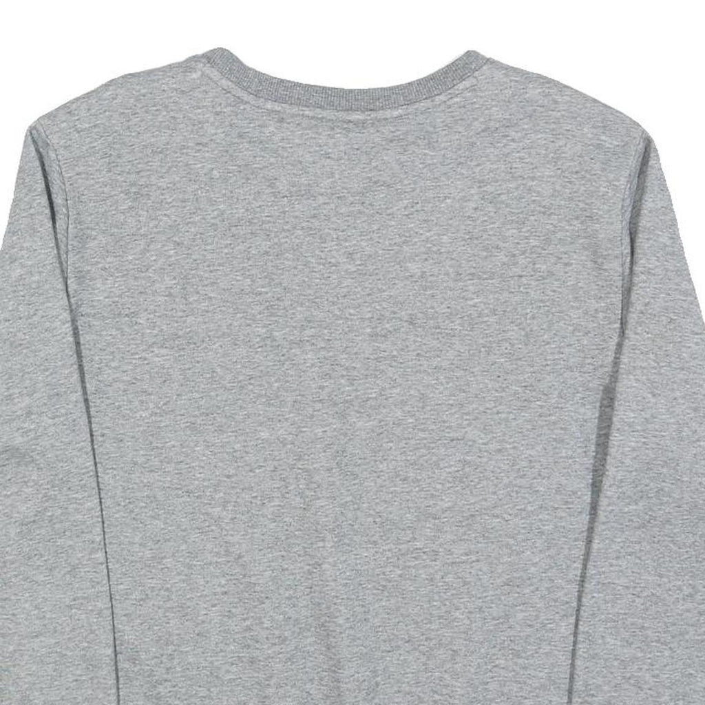 PUMA Mens Grey Crew Neck S Cotton Blend Sweatshirt Logo Print Casual