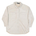 ZARA Womens Cream Button Jacket XS Polyester Blend Plain Minimalist Casual