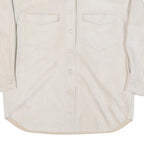 ZARA Womens Cream Button Jacket XS Polyester Blend Plain Minimalist Casual