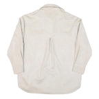 ZARA Womens Cream Button Jacket XS Polyester Blend Plain Minimalist Casual