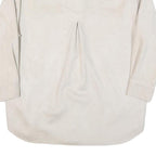 ZARA Womens Cream Button Jacket XS Polyester Blend Plain Minimalist Casual