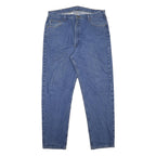 CARHARTT Mens Relaxed Blue Denim Cotton Jeans W40 L34 Casual Workwear Zip