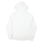 CHAMPION Womens White Pullover Hoodie S Classic Logo Front Pocket Casual