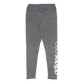 ADIDAS Womens Joggers Grey M W26 L25 Slim Tapered Polyester Blend Logo Print