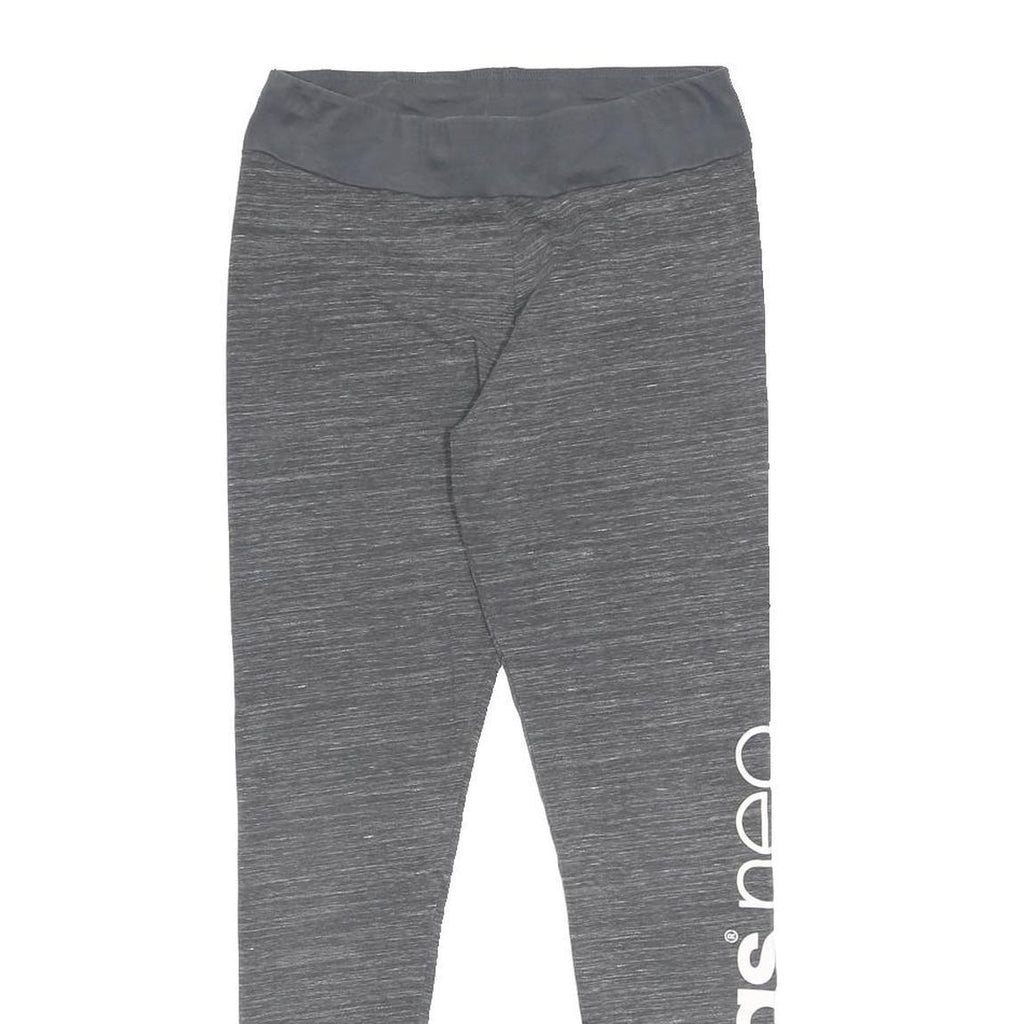 ADIDAS Womens Joggers Grey M W26 L25 Slim Tapered Polyester Blend Logo Print