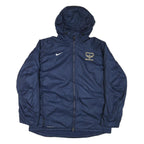NIKE Mens Navy Blue Track Field Hoodie Jacket 2XL Polyester Blend Zip Storm-Fit