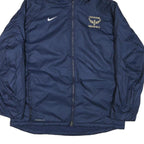 NIKE Mens Navy Blue Track Field Hoodie Jacket 2XL Polyester Blend Zip Storm-Fit