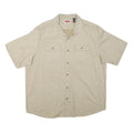 WRANGLER Mens Beige Cotton Blend Short Sleeve Shirt XL Casual Workwear