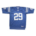 REEBOK Mens Blue & White NFL Player 29 Jersey XL Short Sleeve V-Neck Sportswear