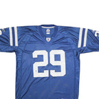 REEBOK Mens Blue & White NFL Player 29 Jersey XL Short Sleeve V-Neck Sportswear