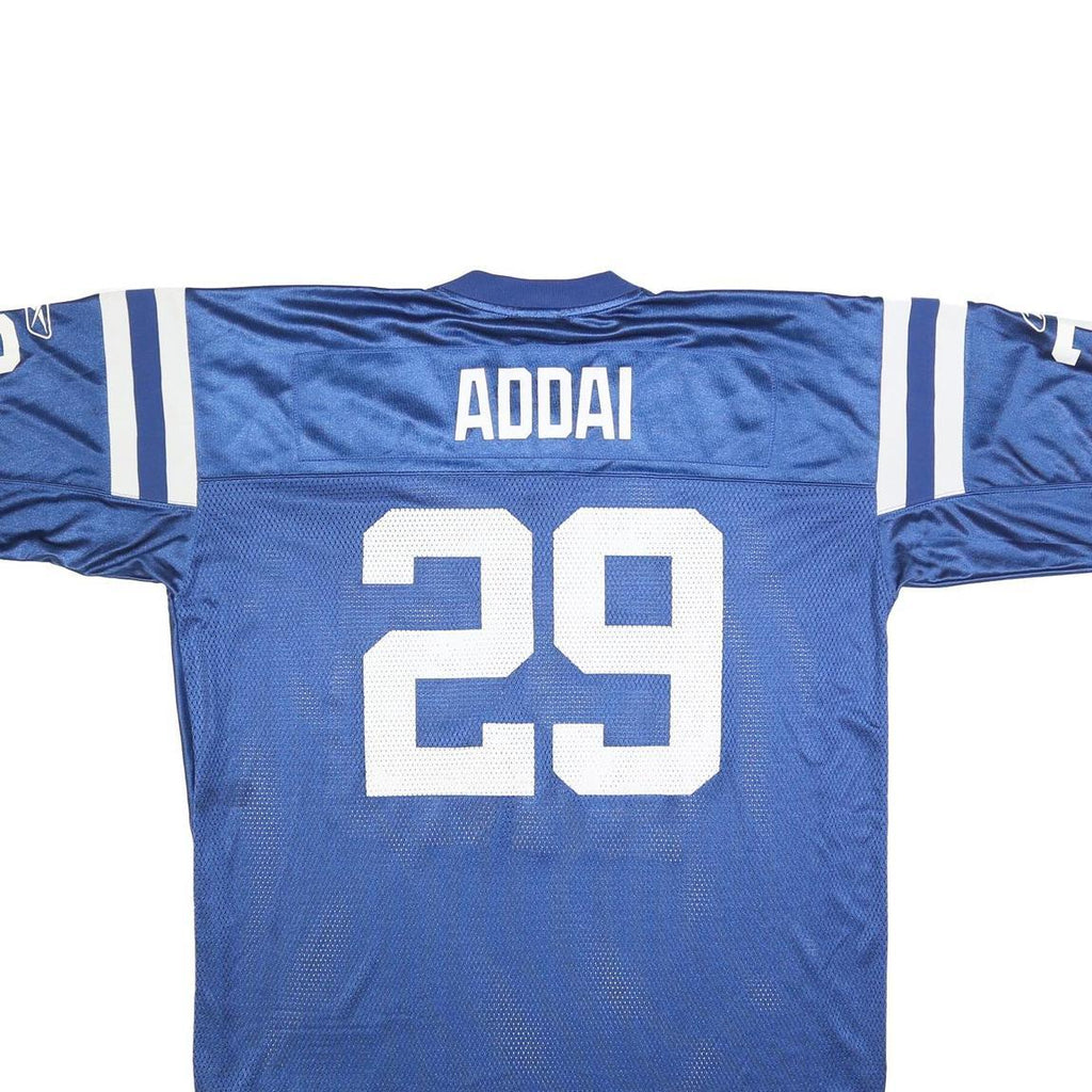 REEBOK Mens Blue & White NFL Player 29 Jersey XL Short Sleeve V-Neck Sportswear