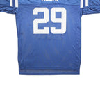 REEBOK Mens Blue & White NFL Player 29 Jersey XL Short Sleeve V-Neck Sportswear