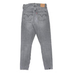 LEVI'S 501S Womens Jeans Grey Slim Skinny Denim Light Wash W28 L30 Stylish