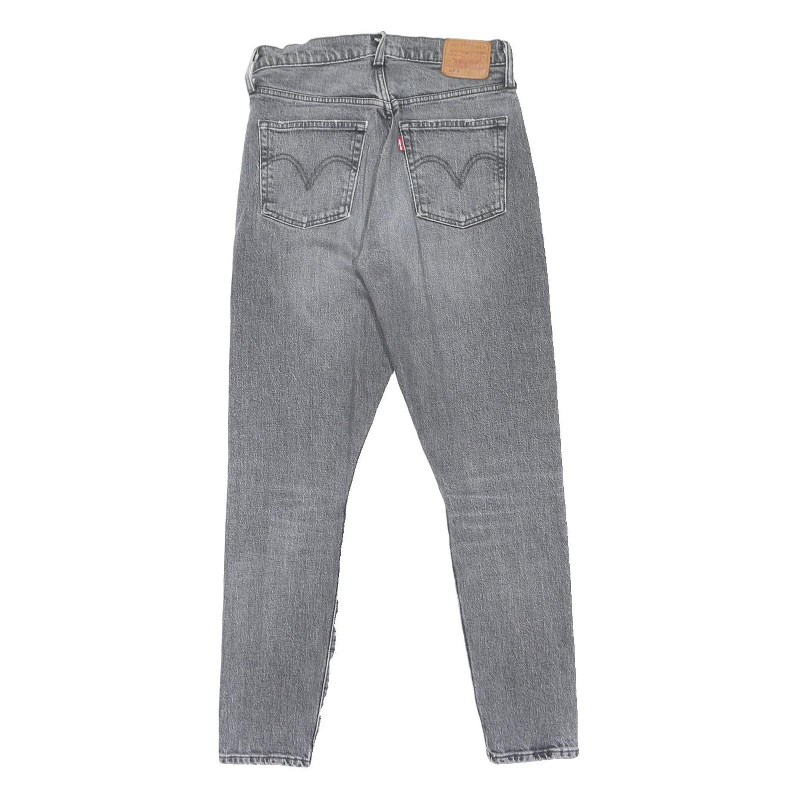 LEVI'S 501S Womens Jeans Grey Slim Skinny Denim Light Wash W28 L30 Stylish