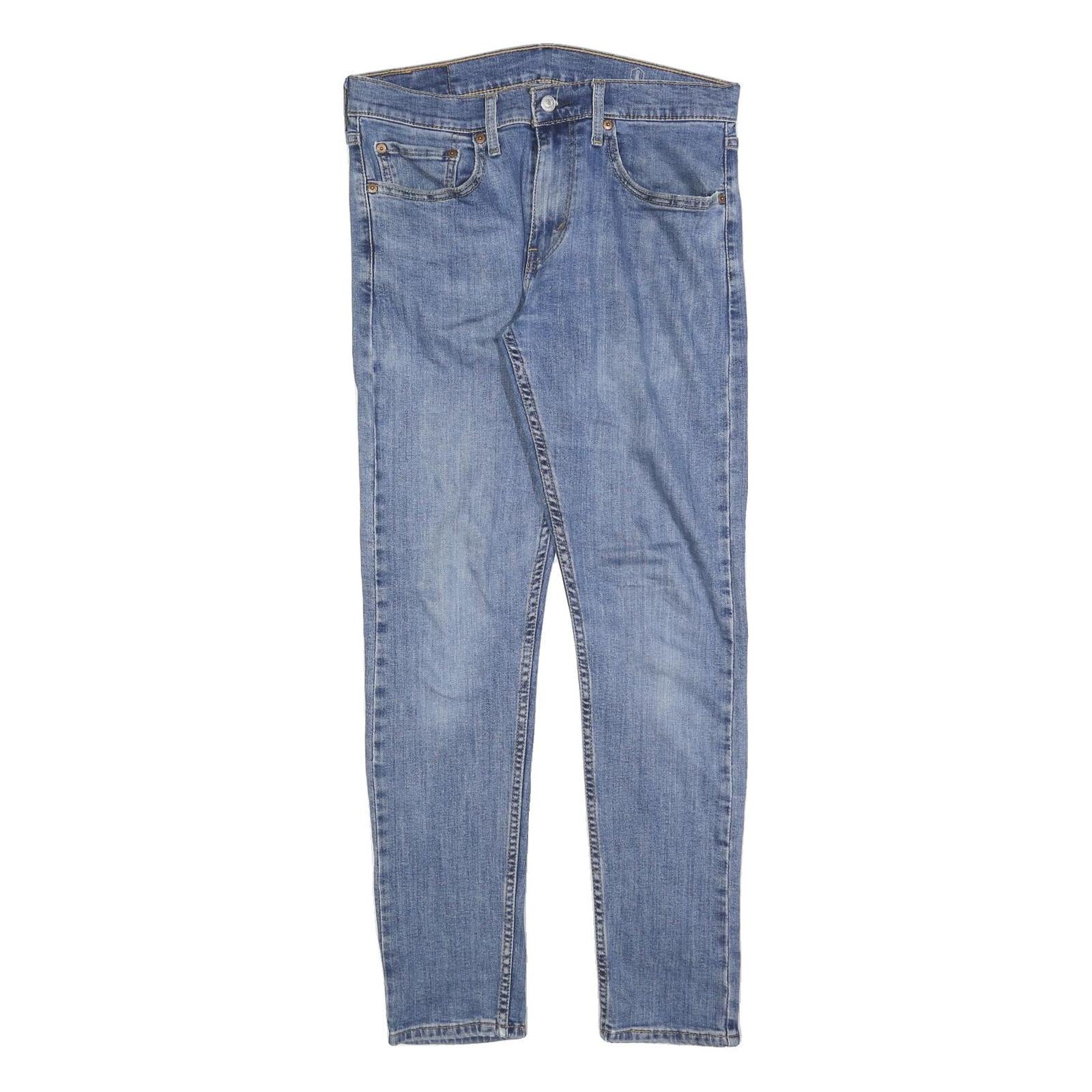 LEVI'S 512 Tapered Mens Jeans Blue Slim Tapered Denim Medium W31 L32 Cotton