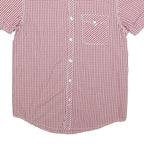 LEVI'S Mens Red & White Check Shirt S Short Sleeve Cotton Blend Casual Summer