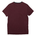 TOMMY HILFIGER Mens Maroon & Navy Graphic T-Shirt XS Short Sleeve Crew Neck