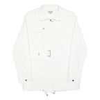 NAF NAF Womens White Jacket XL Polyester Blend Zip Plain Stylish Elegant