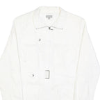 NAF NAF Womens White Jacket XL Polyester Blend Zip Plain Stylish Elegant