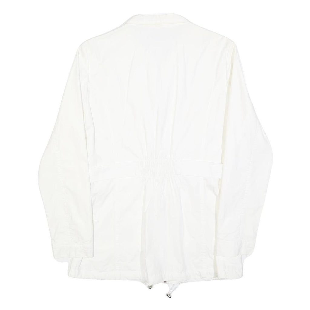 NAF NAF Womens White Jacket XL Polyester Blend Zip Plain Stylish Elegant