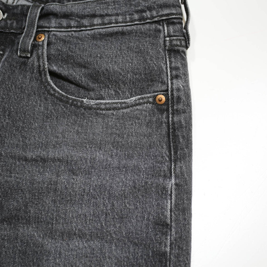 LEVI'S 501 Womens Jeans Black Regular Straight Denim W30 L24 Classic Fit